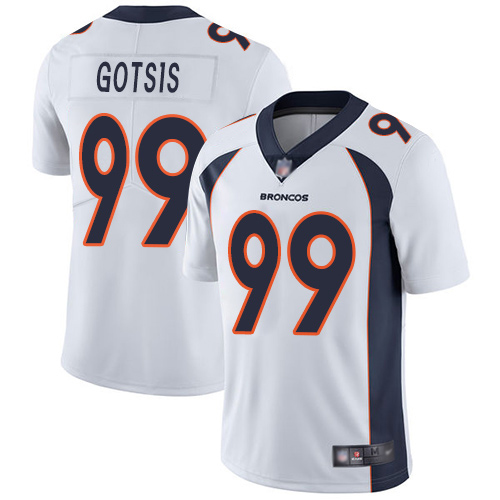 Men Denver Broncos 99 Adam Gotsis White Vapor Untouchable Limited Player Football NFL Jersey